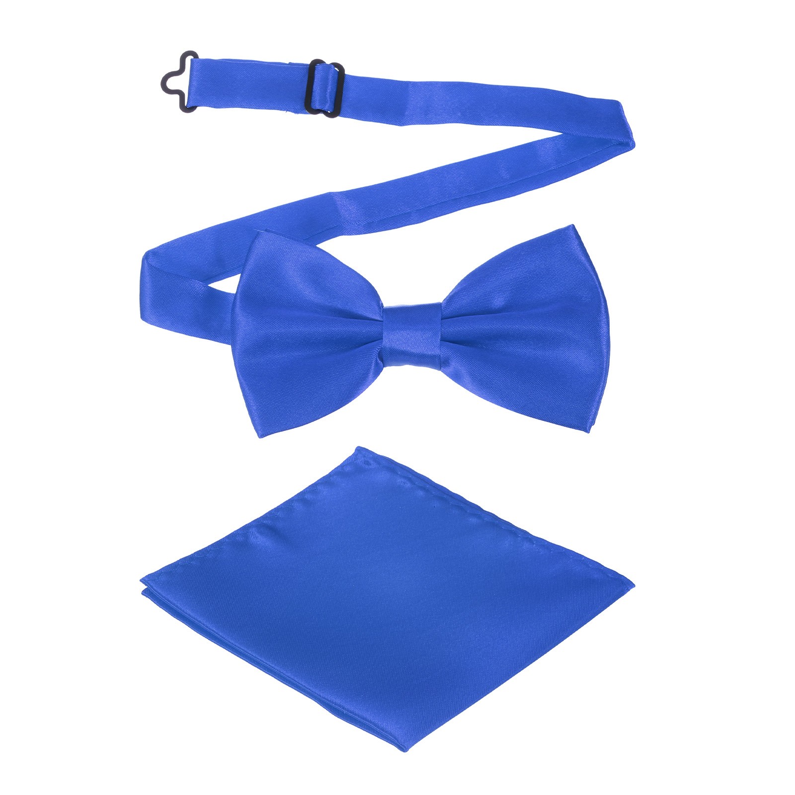 Bow Tie for Men, Adjustable Bow Ties with Pocket Square(Sapphire Blue)