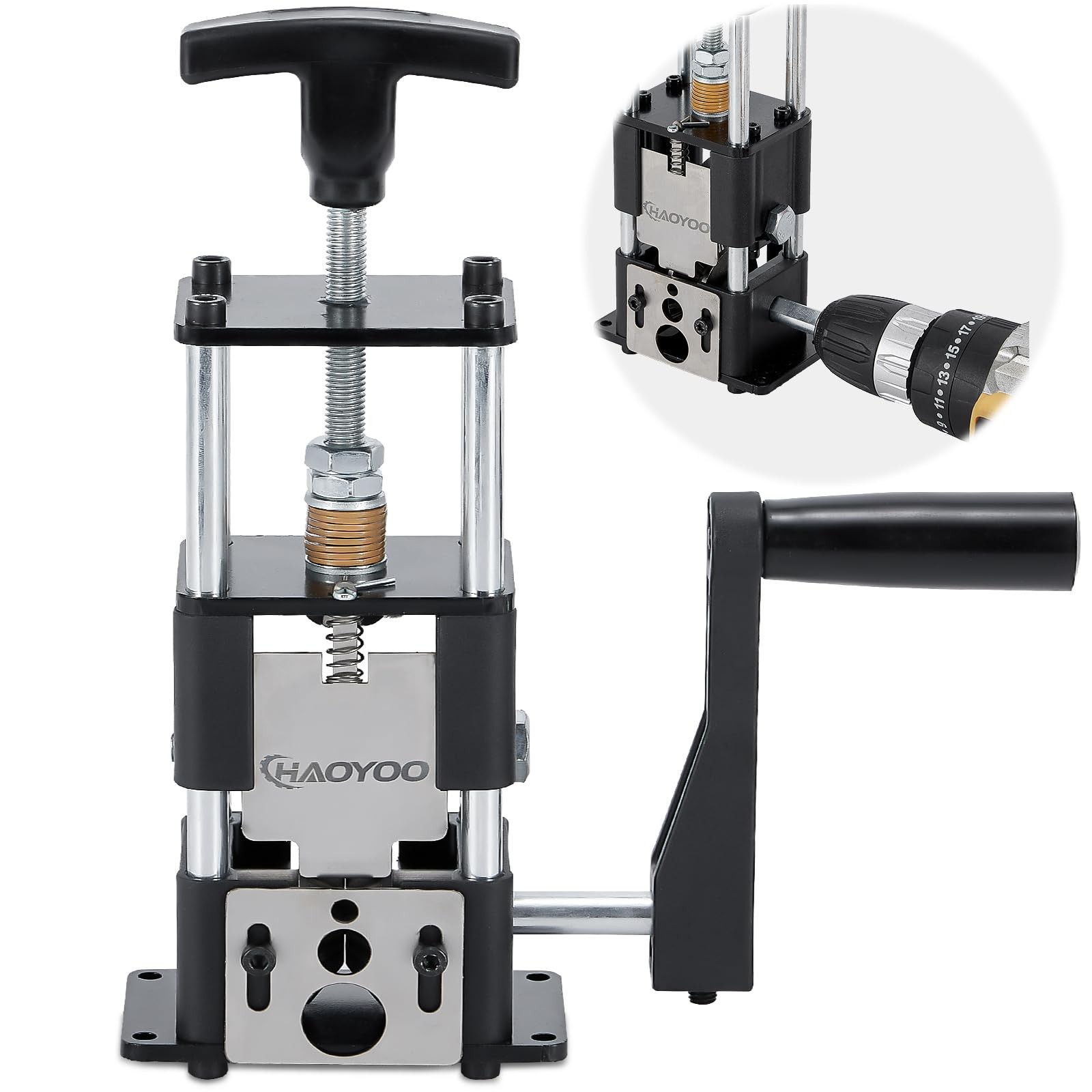 HAOYOO Wire Stripper Machine, Drill-Powered/Manual Two-In-One Wire Stripper T...