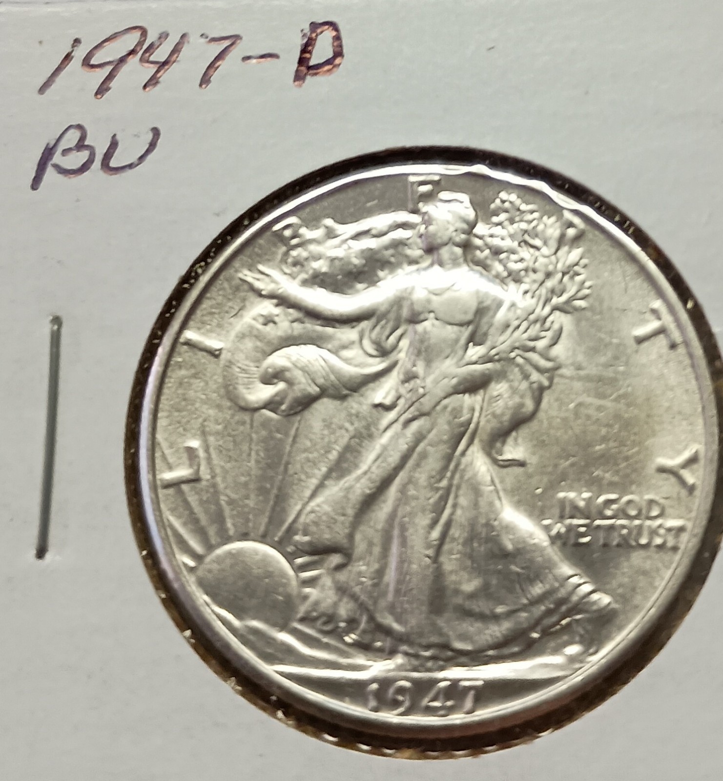 1947-D BU Walking Liberty Half Dollar