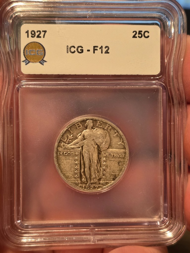 1927 Standing Liberty Quarter — ICG F12