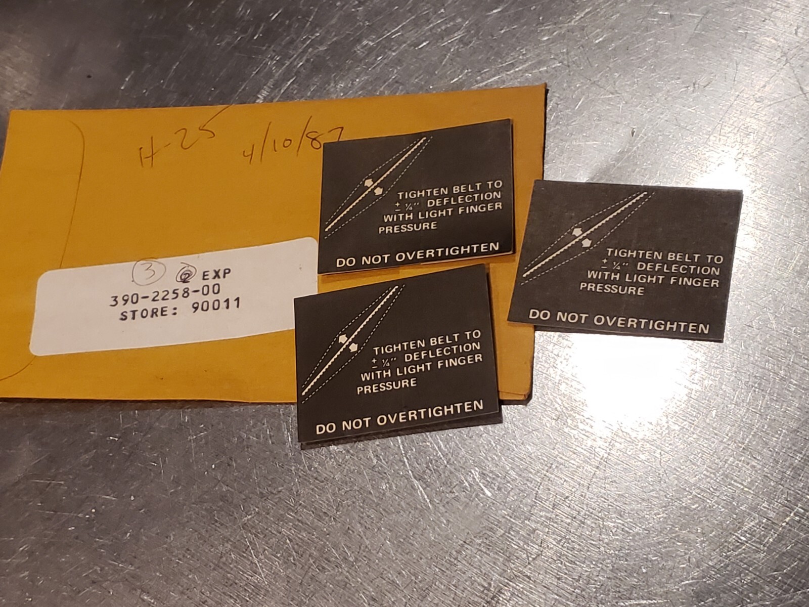One New Heathkit Label/ Sticker #390-2258 for Model H-25 NOS