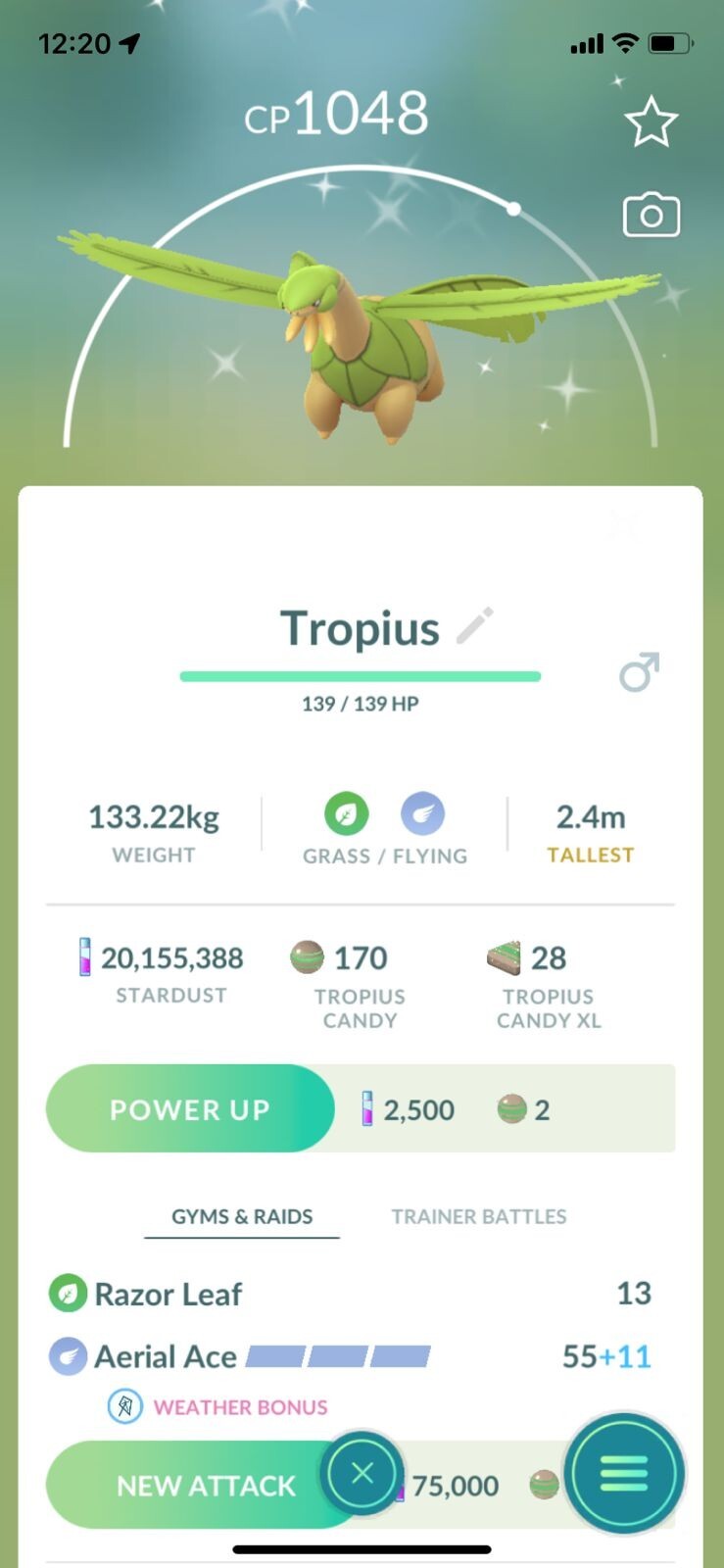 SHINY ✨ REGIONAL TROPIUS!!! ✨ - PKMN GO!!! - NOT REGISTERED!!!