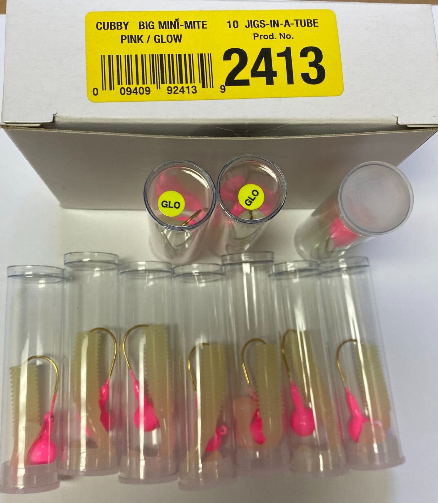 NEW CUBBY BIG MIni-Mite   1/8oz Jig 10PK  Pink/Glow 2413 *NEW*