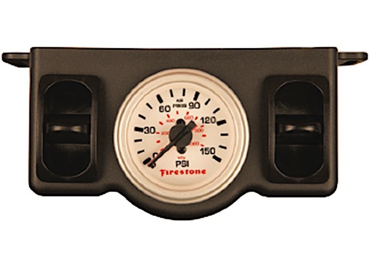 Firestone 2574 Plastic Dual Pneumatic White Air Gauge