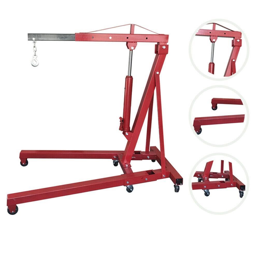 2 Ton Single Pump Hydraulic Cherry Picker Engine Crane Shop Press Hoist Lift
