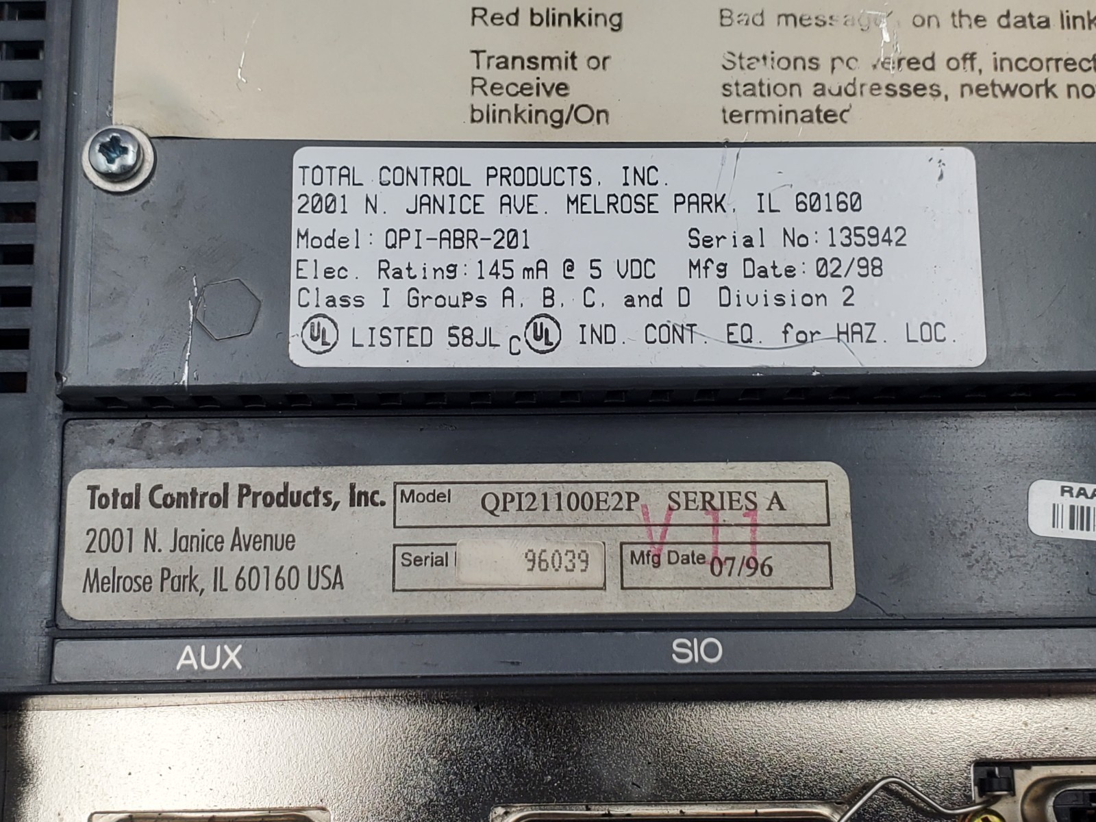 Total Control QPI21100E2P QuickPanel Operator Interface 9" Touch Panel 120V
