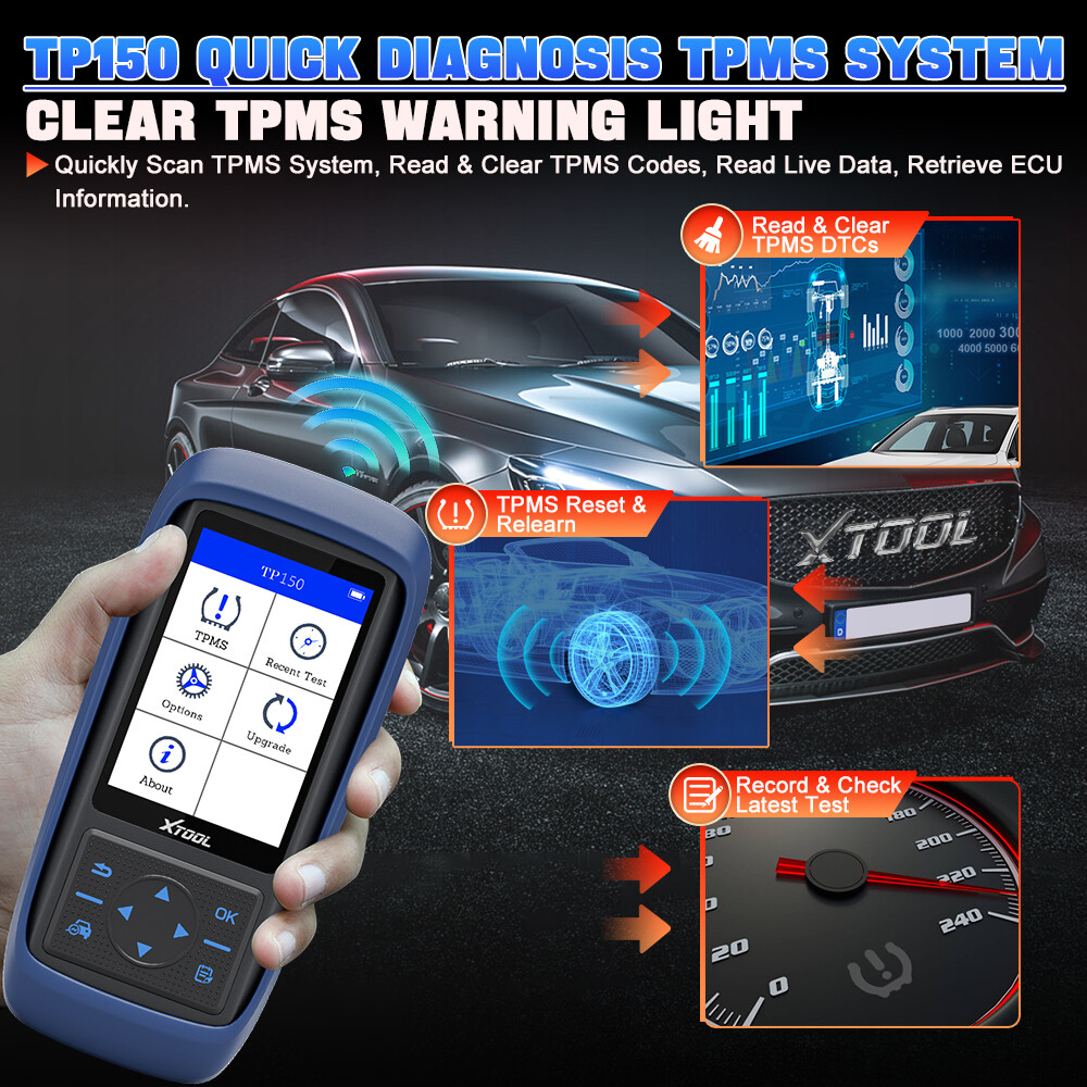XTOOL NEW TP150 TPMS Programming Tool Universal TPMS Relearn/Reset/Activate 2025