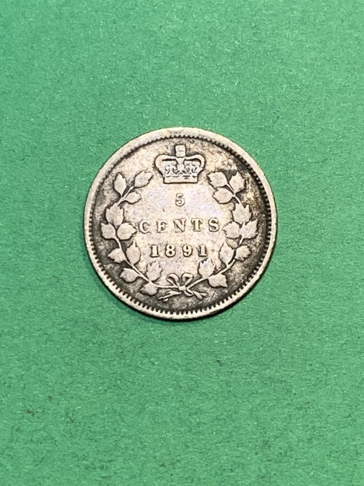 1891 Canada Silver 5 Cents (A2230)
