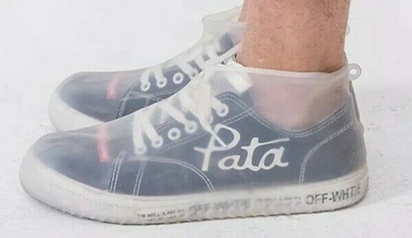 Sz L Reusable Clear Shoe Covers Waterproof Silicone Rain Shoe Protector Ship USA