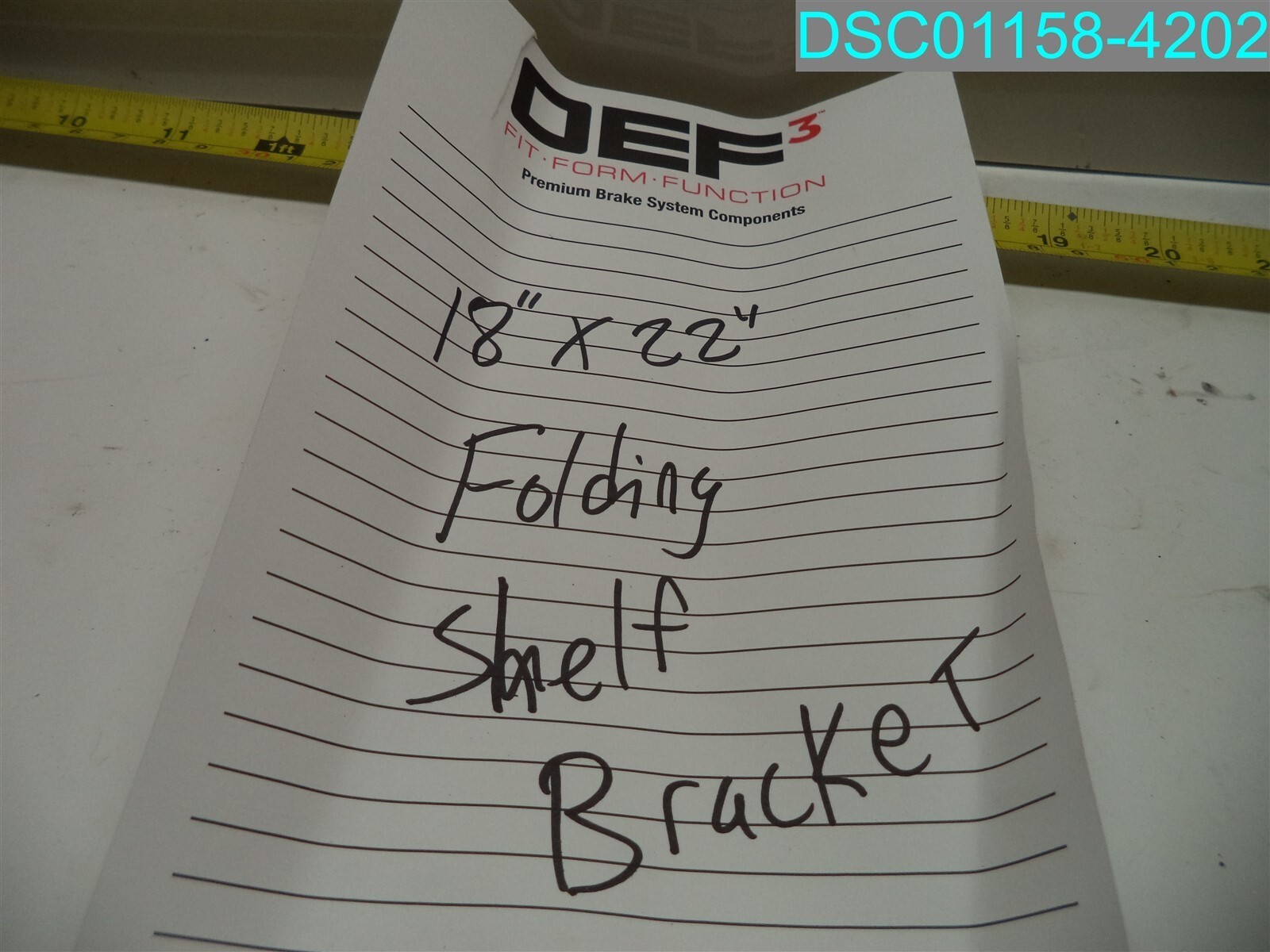 QTY=2: 18" x 22" Folding Shelf Bracket Cream