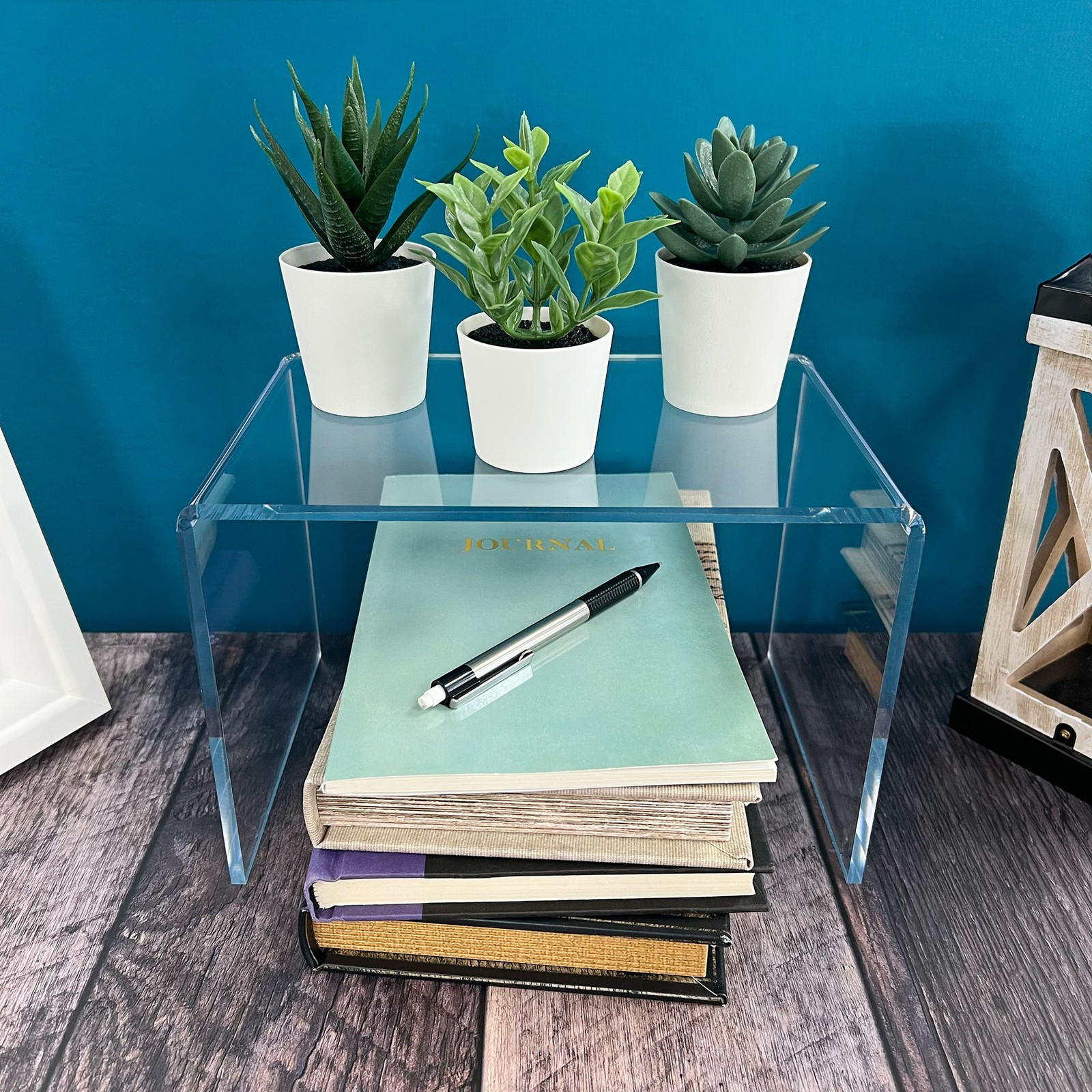 Plymor Clear Acrylic Rectangular Display Riser, 6" H x 9" W x 6" D (1/4" thick)