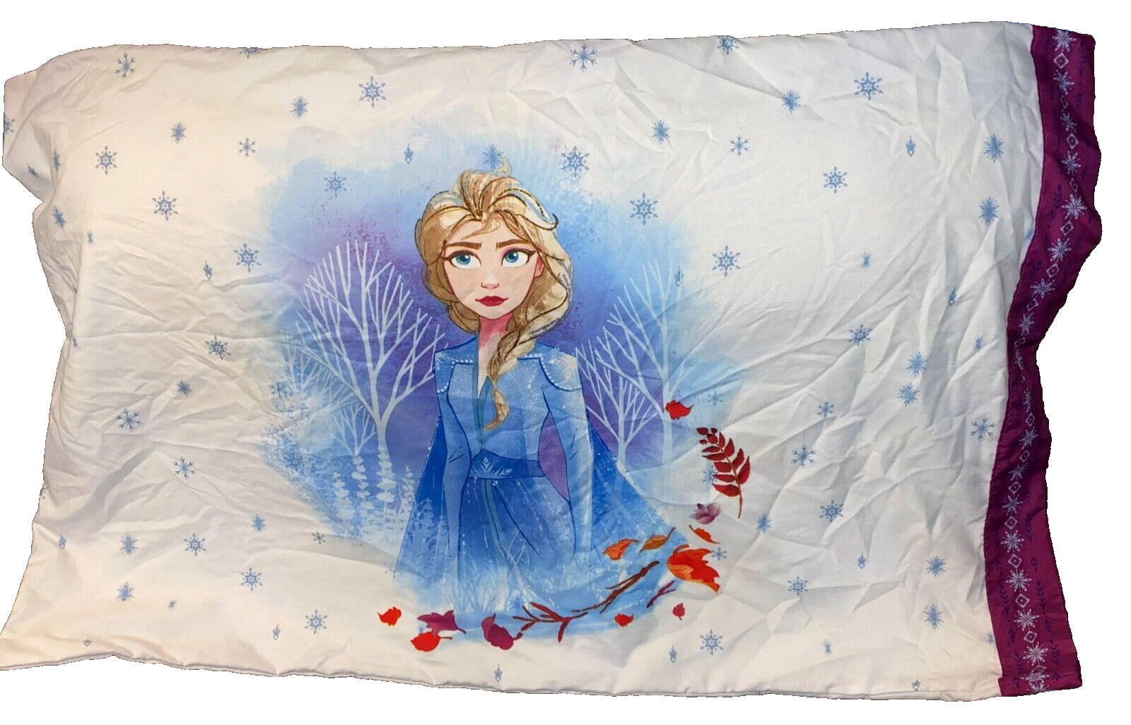 J5 !WOW! JUMPING BEANS Disney FROZEN ANNA ELSA Reversible Microfiber pillow case