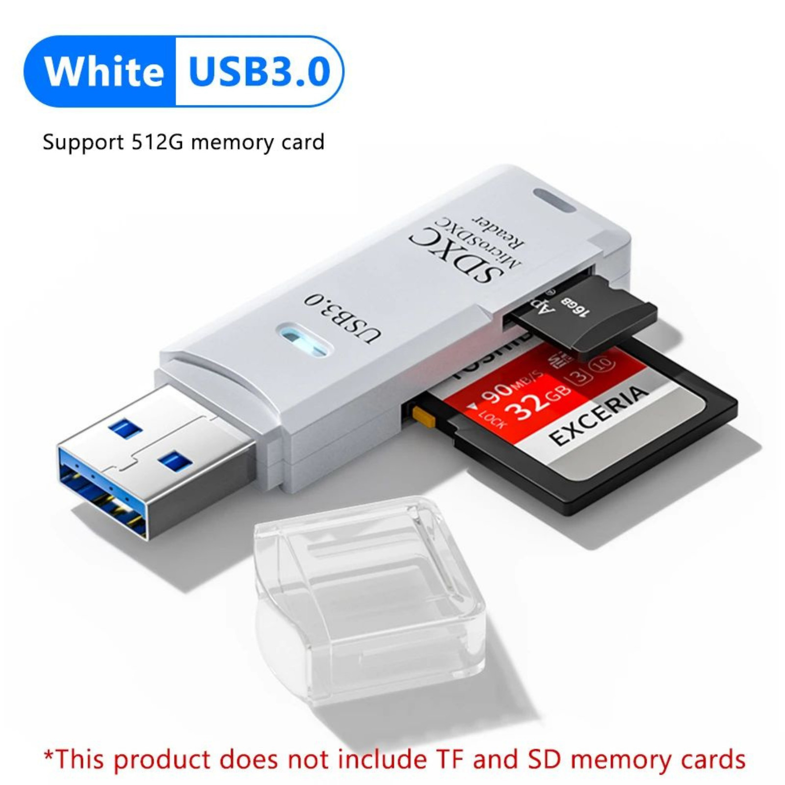 2 in 1 USB 3.0 Card Reader TF Micro SD Memory Card Adapter High Speed for PC Lap