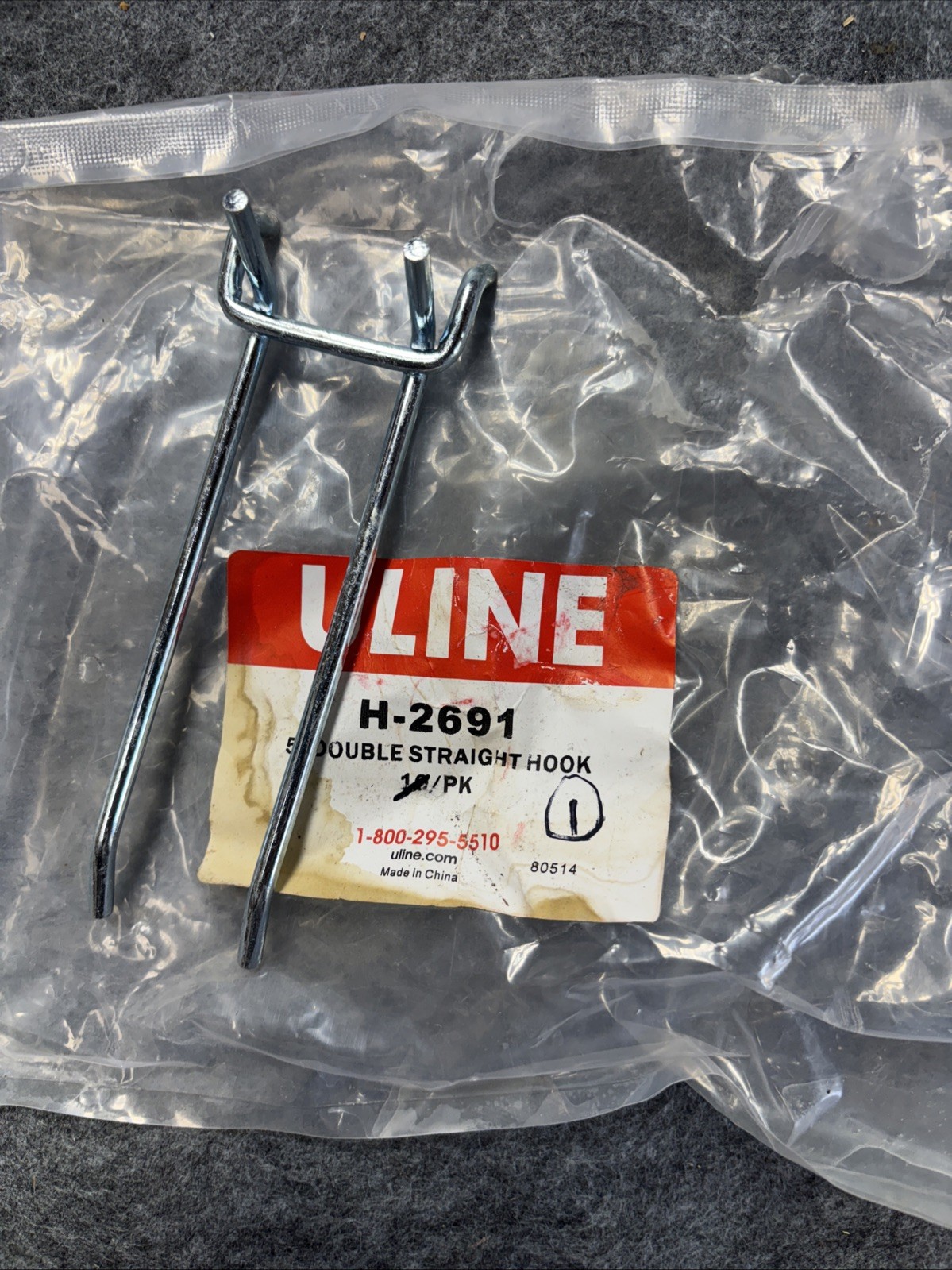 Uline Peg Board Hangers, Various Sizes & Qty