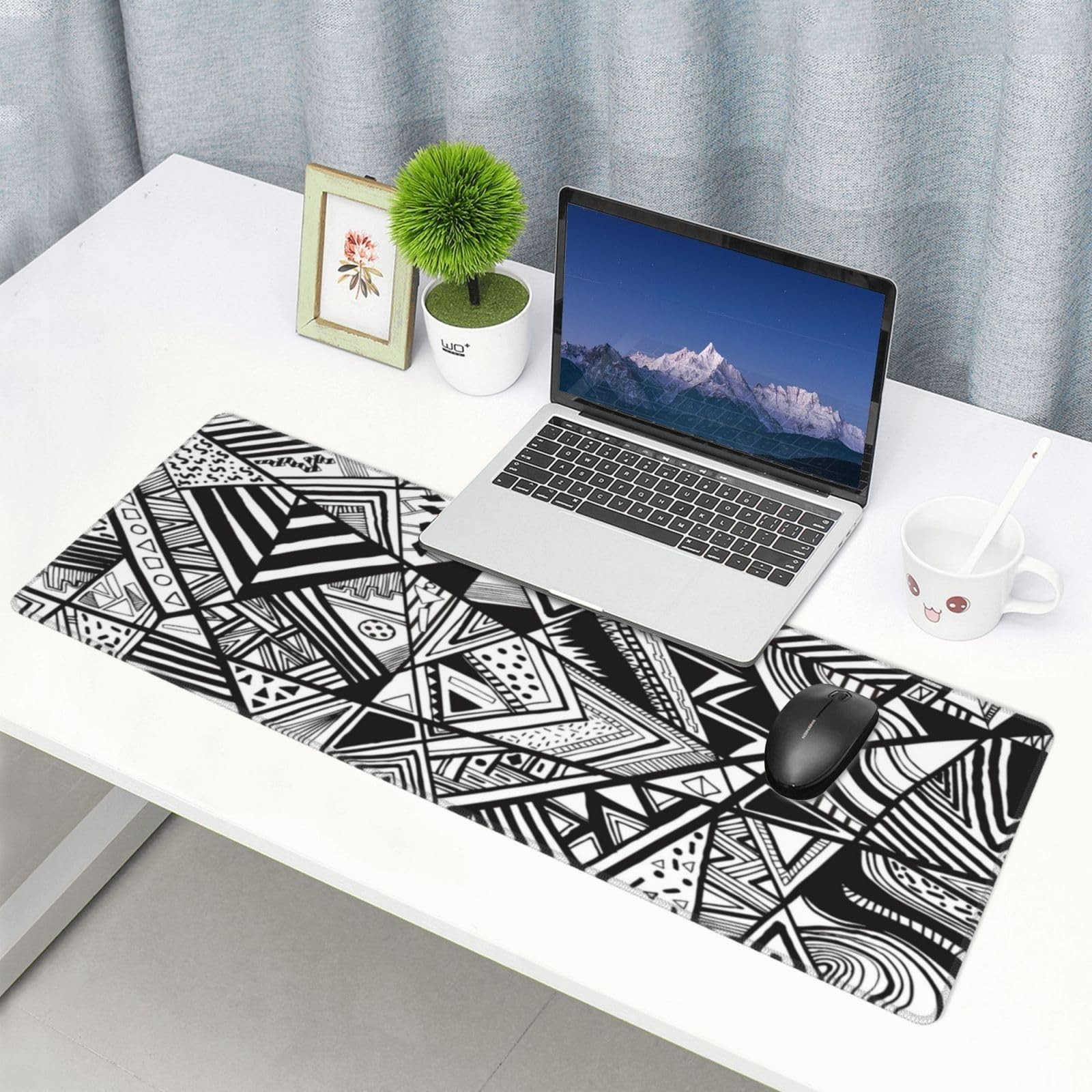 Gaming Mouse Pad, Large Non-Slip Rubber Base Mousepad, Keyboard Mouse Mat, De...
