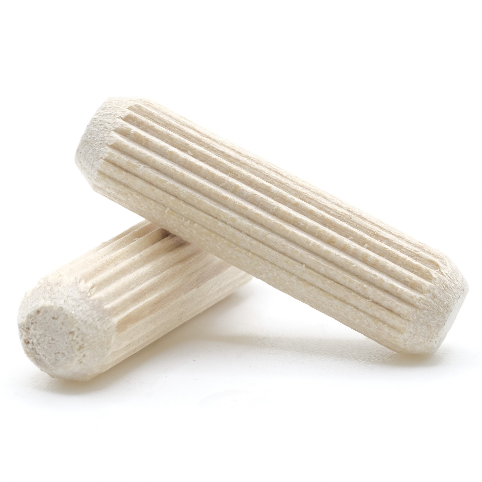 8 x 30mm Wooden Dowels - Fluted Birch Wood - Kiln Dried (Pack of 24)