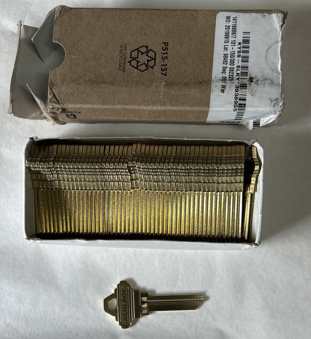 Schlage 35-101 CE Key Blanks CE Keyway 5 Pin Nickel Silver Box of 50