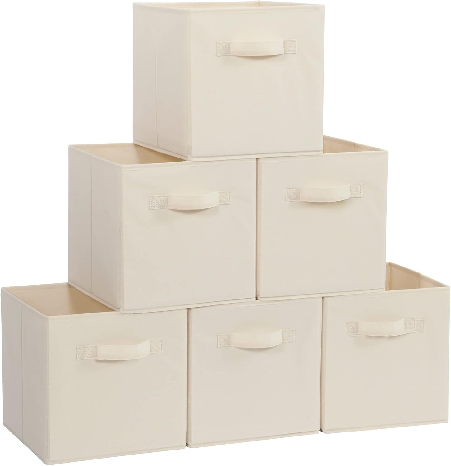 STORAGE MANIAC Storage Cubes, 11 Inch Collapsible Storage Bins with Handles, 6 P