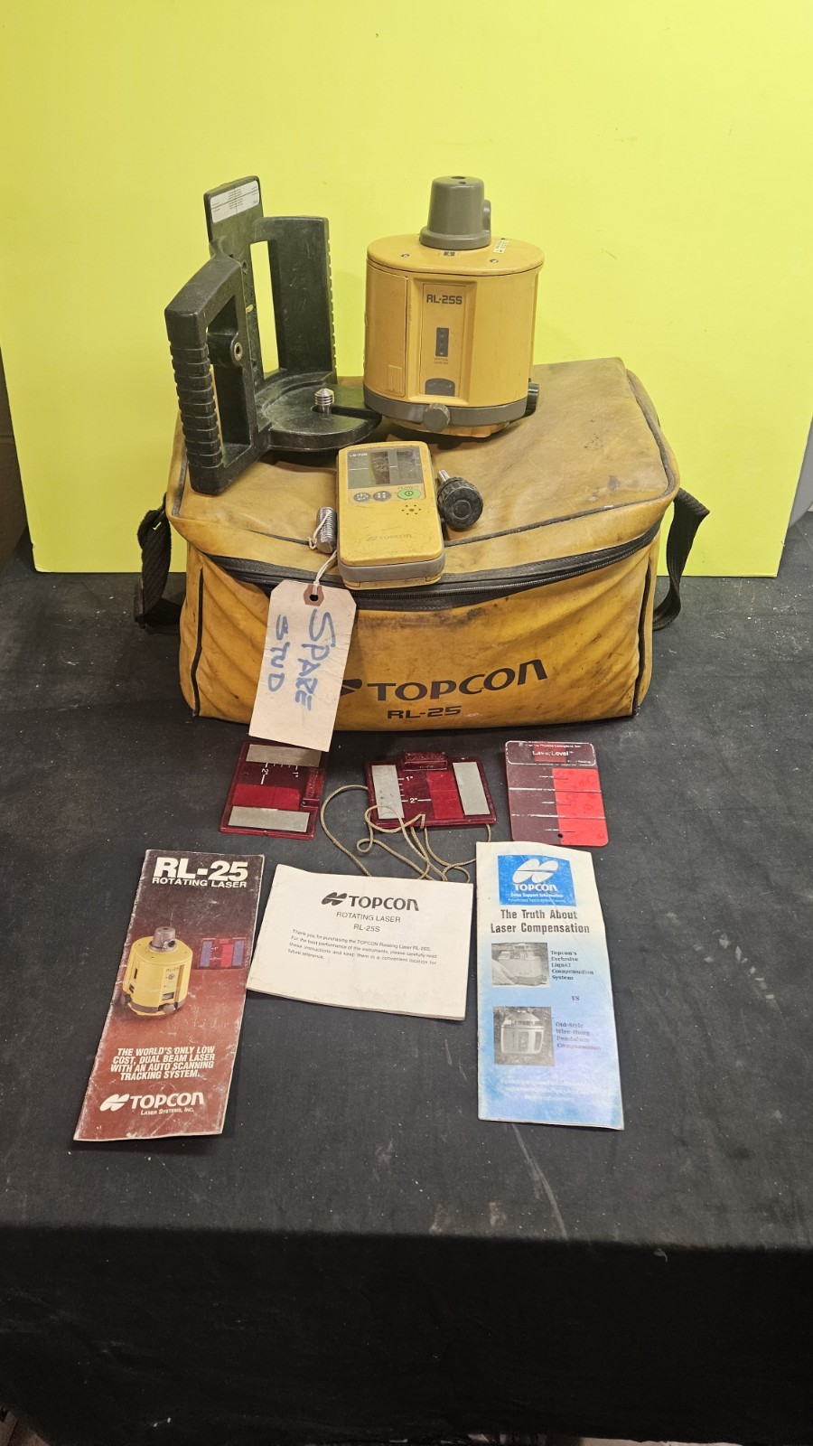 Topcon RL-25S Rotating Laser With Bag And Remote