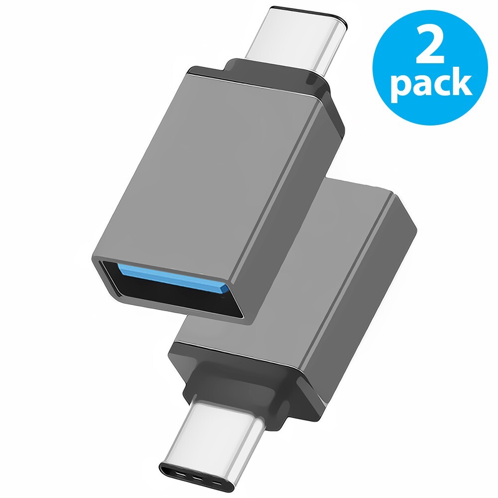 2-Pack USB3.0 to USB Type-C Data Adapter Converter For Samsung LG Google