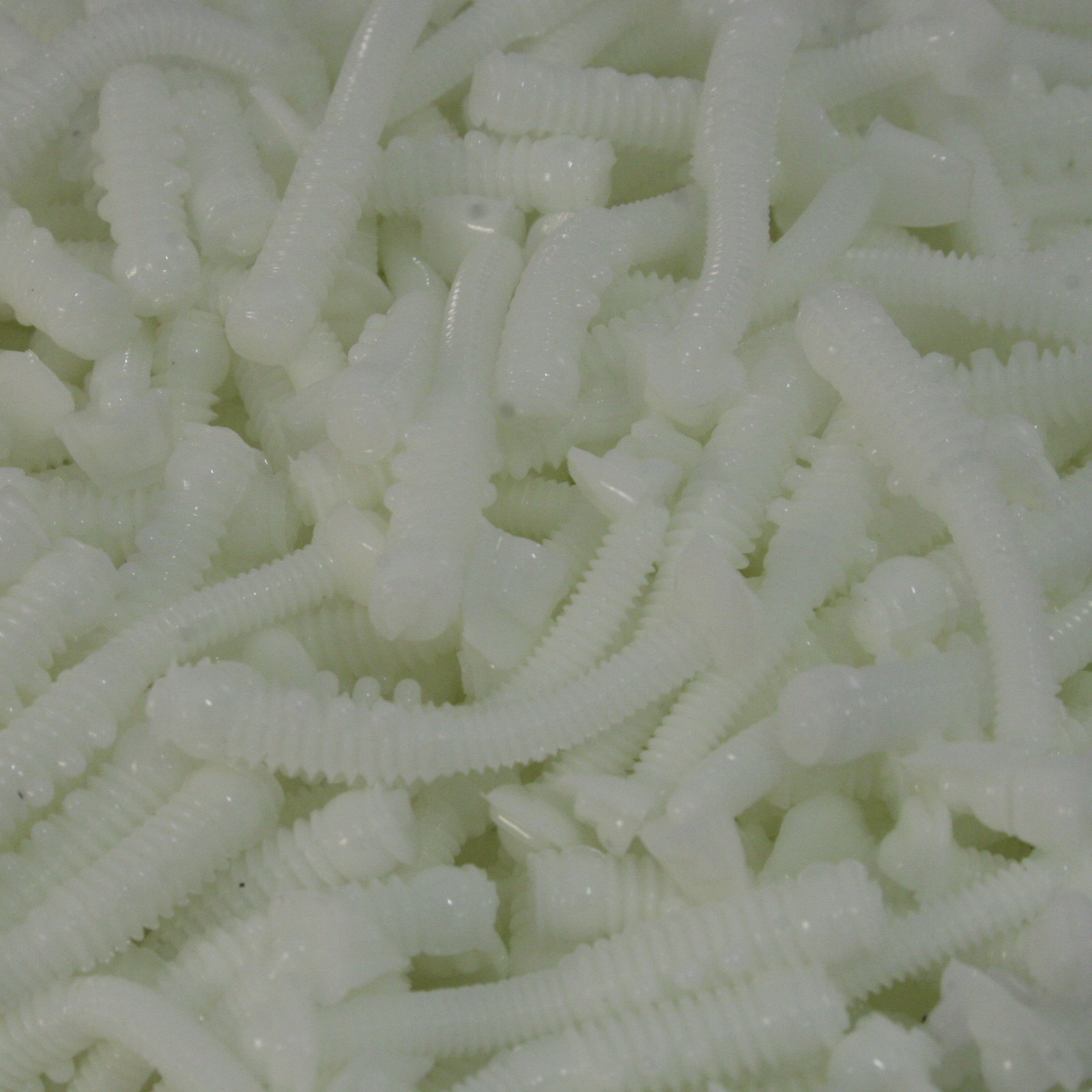 1.5" Club Tails White Crappie Paddle Tail Fishing Lures 40 or 100 pack Bluegill