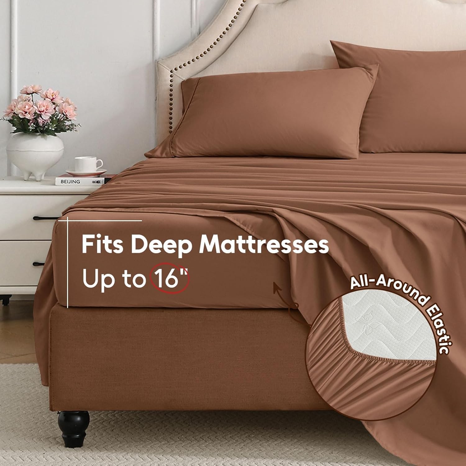 Twin Sheet Set, 3 Piece Hotel Luxury Soft Microfibre Sheet Set