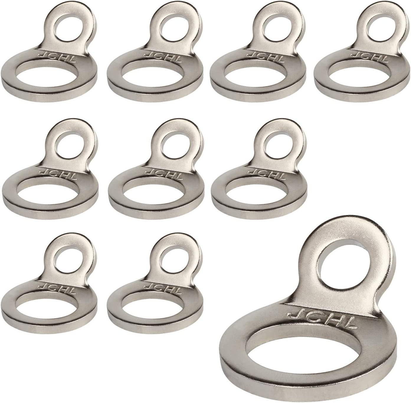 Stainless Steel Tie-Down Anchors Hooks 10-Pack, Rose Gold for Bike/ATV/Trailer