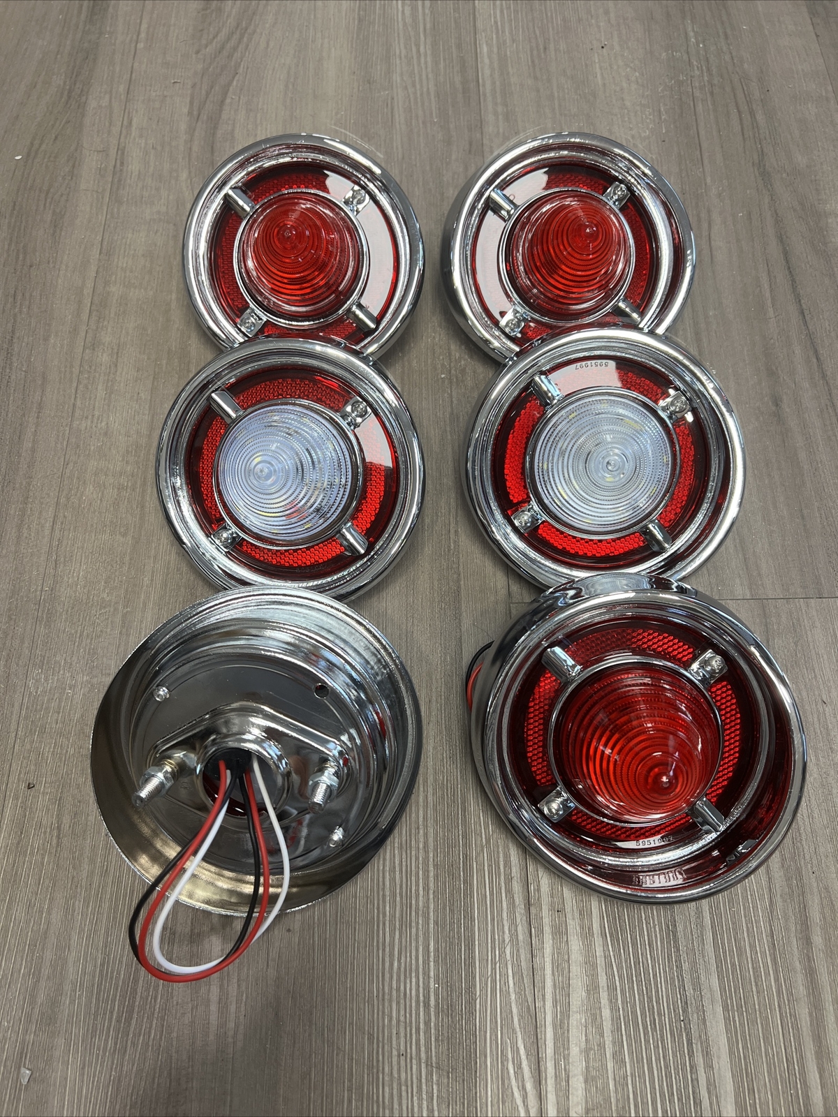 1961 Impala Ful-Size LED Tail Light & Back up lens Assembly Set