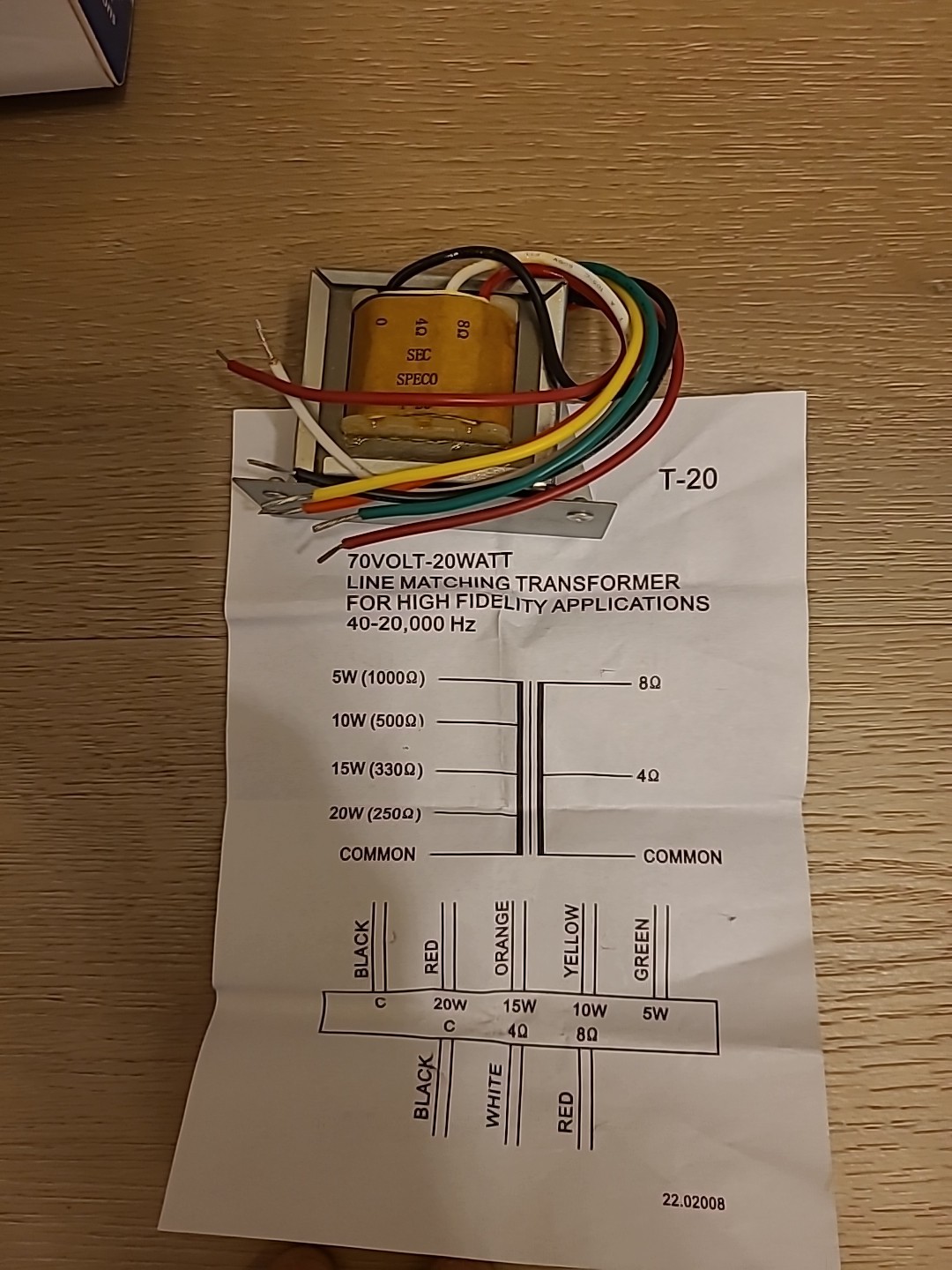 Speco Technologies T-20, 70 Volt 20 Watt
