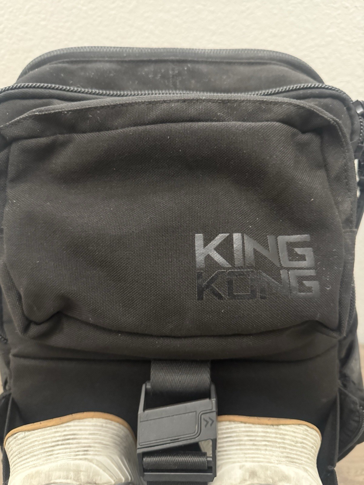King Kong Black Gym Bag Backpack Shoe Compartment Adjustable Carrying Strap