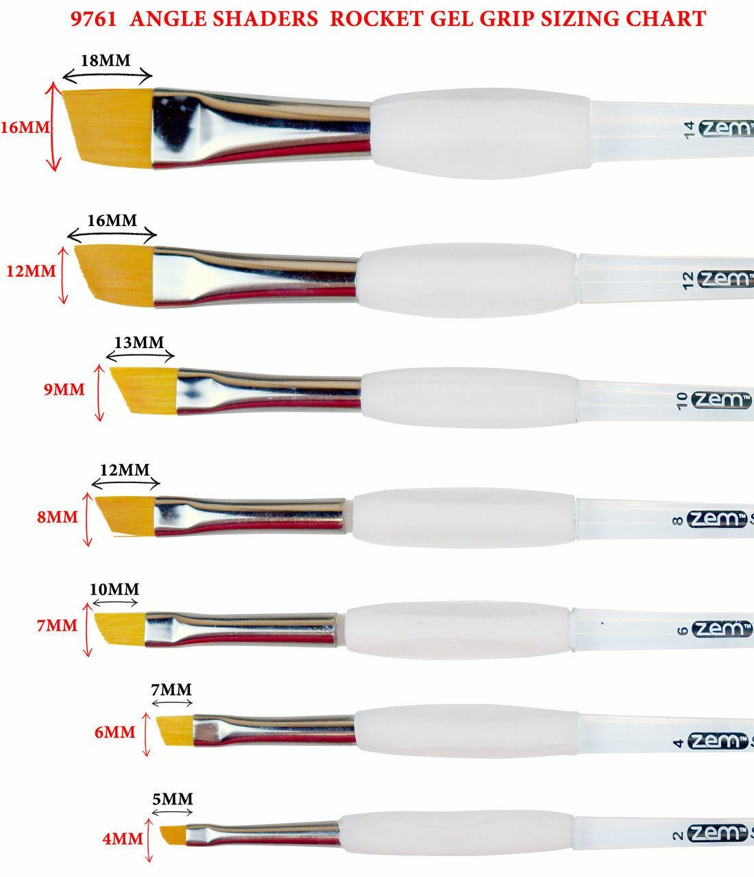 9760 Rocket Gel Grip Angle Brush