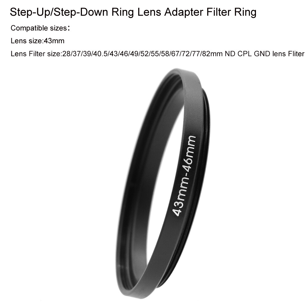 43-28/37/39/40.5/43/49/52/55/72/77/82mm Step-Up/Step-Down Ring Lens Filter Ring