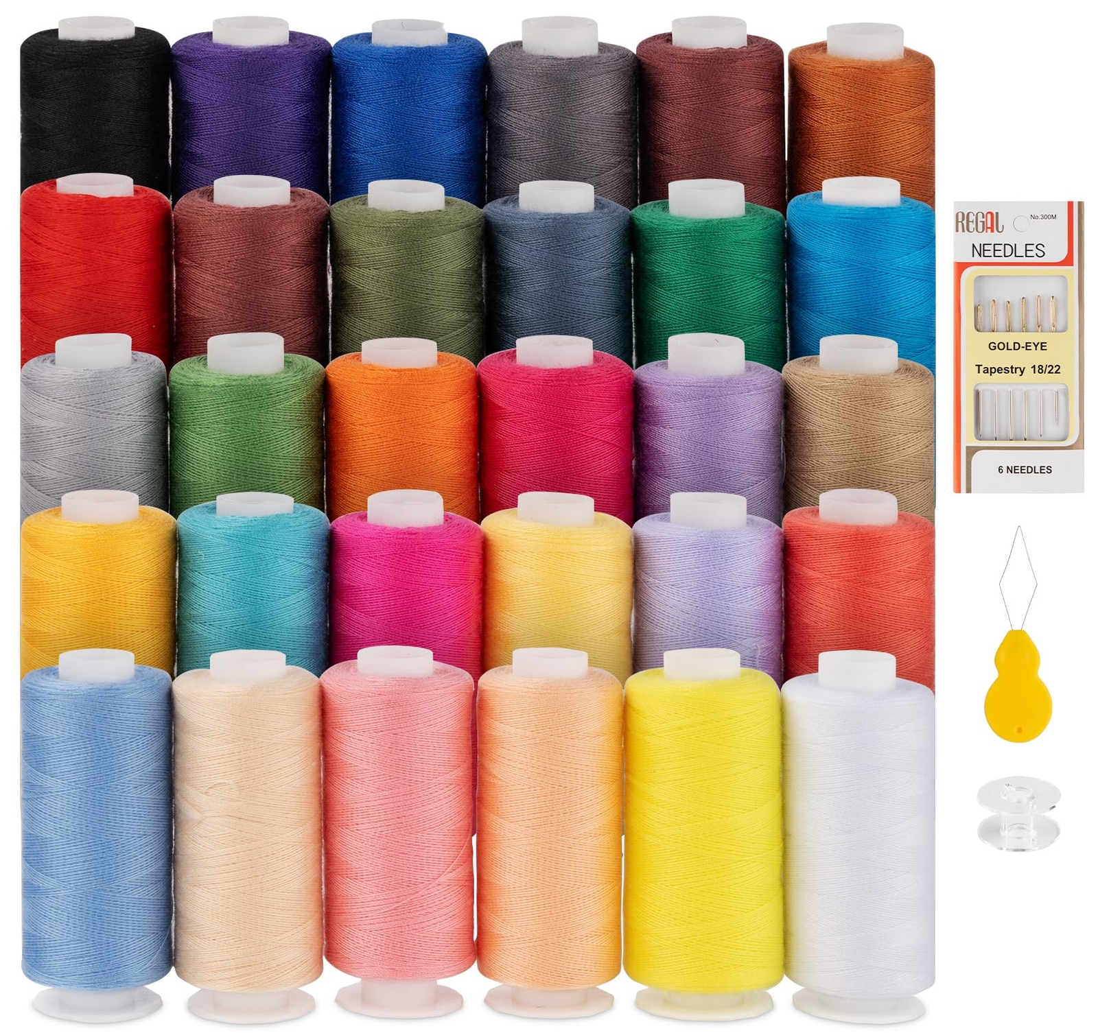 Sewing Thread 30 Color All Purpose Sewing Thread Assortment 500 Yards per Spo...