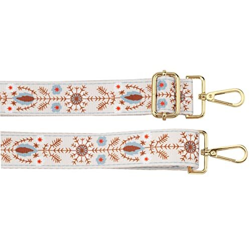 Crossbody Strap for Purses Replacement Adjustable Guitar Foral W Gold Hardware