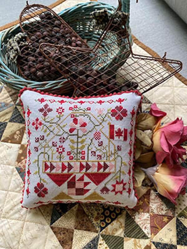 Betsy's Patriotic Basket-Canada Day~Pansy Patch Quilts & Stitchery