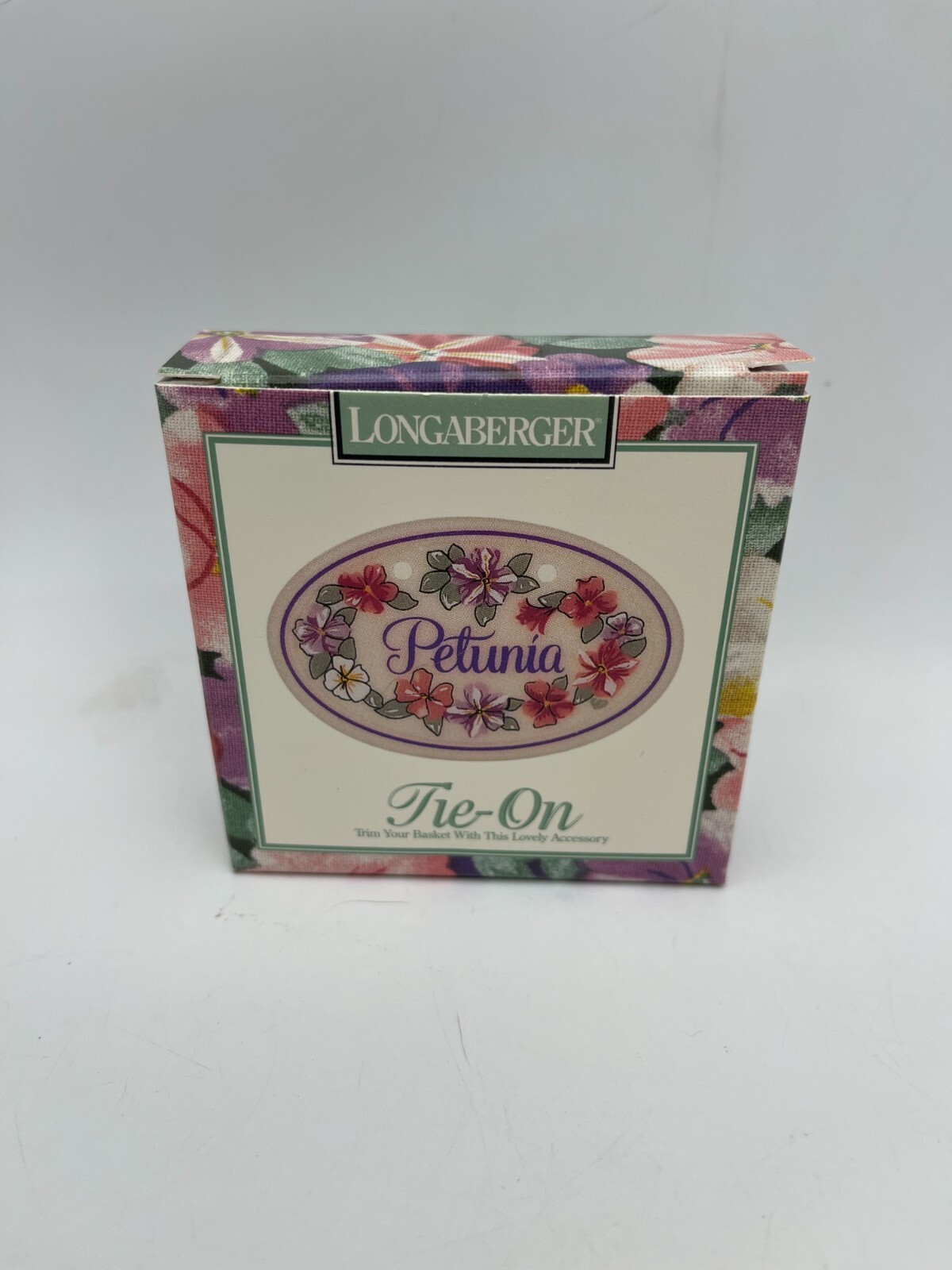 Longaberger PETUNIA Tie On 1996 Flowers New Never Used In Box