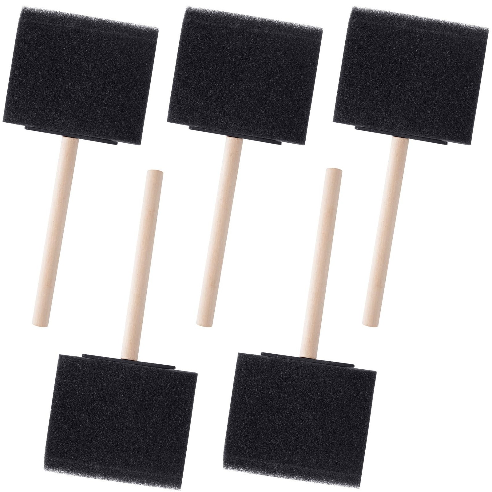 5 PCS Foam Paint Brushes, 2.97 Inch Foam Sponge Brushes for Varnishes, Reusab...