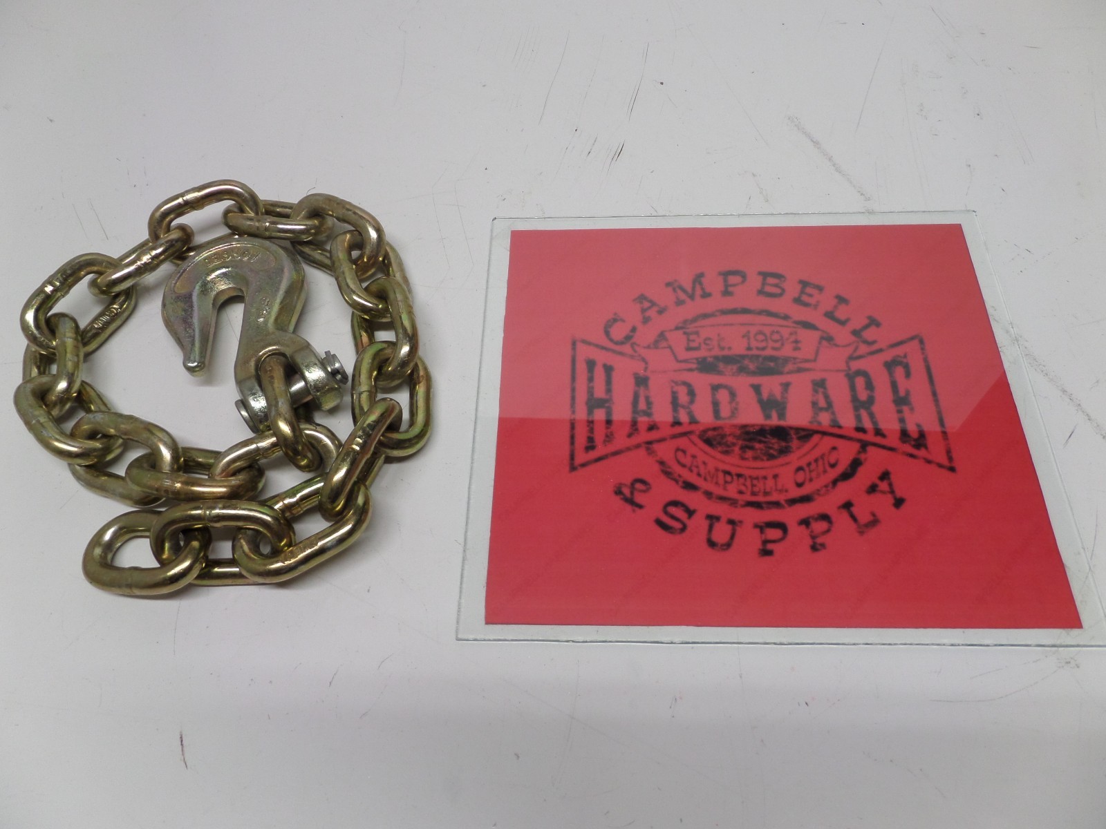 Auto Body Frame Machine Pull Chain 3/8" x 3' Grade 70 with 3/8' Grab Hook