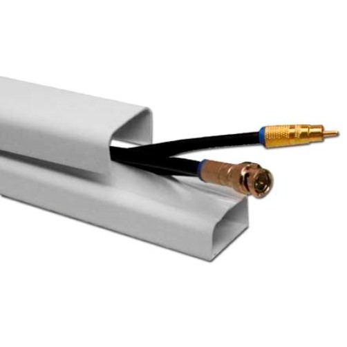 Quest Premier Cable Raceway FCL-21414 1/2 Inch x 48 Inch Cover Lid, White