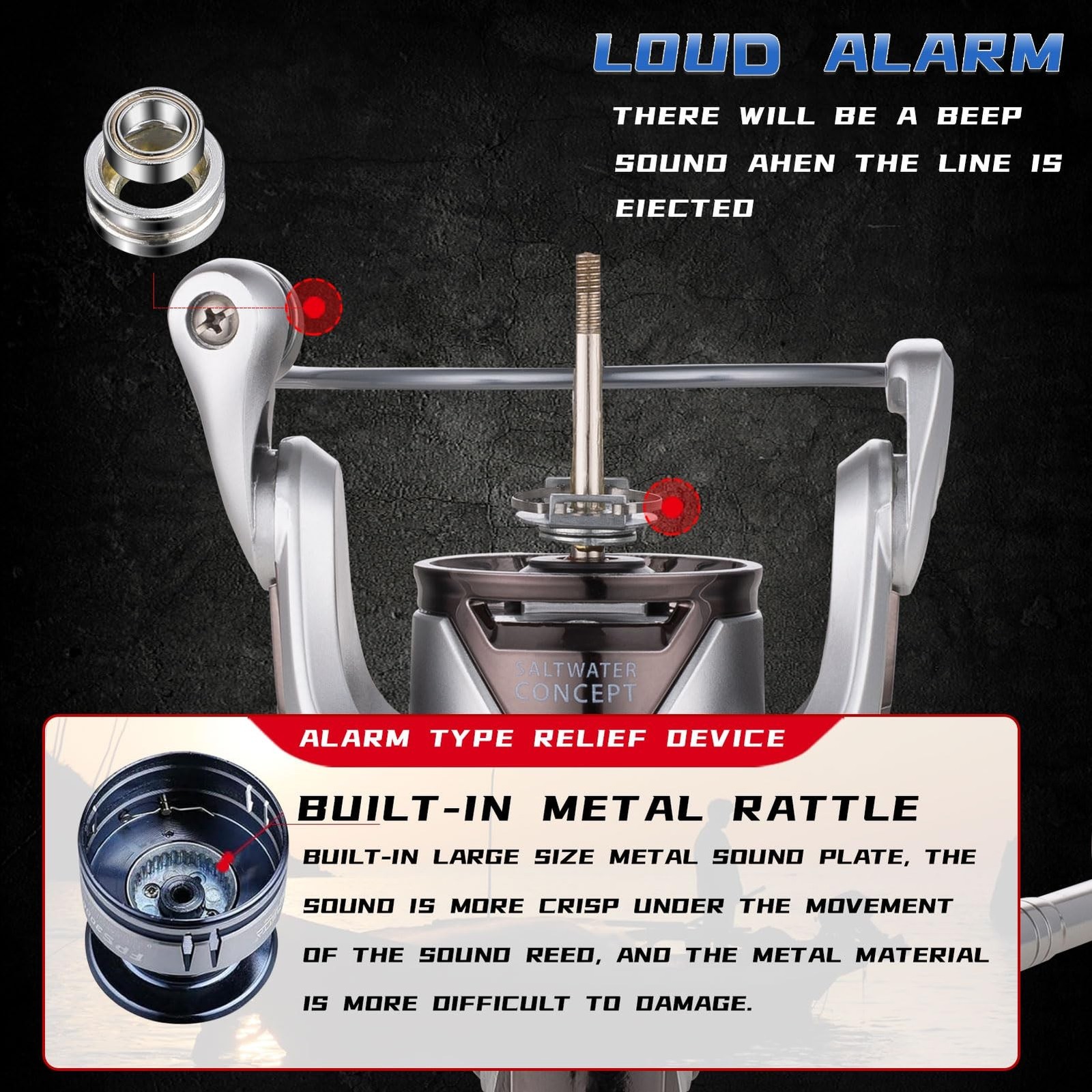 Saltwater Spinning Reel,13+1BB Ultra Smooth Saltwater Fishing Reels,Powerful ...