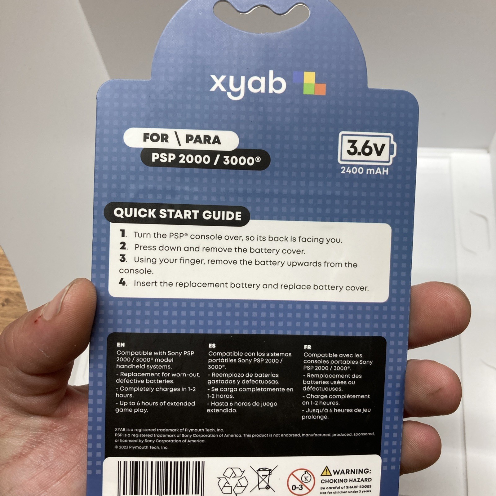 XYAB Rechargeable Replacement Battery Pack Compatible W/ PSP 2000/3000 Model NEW