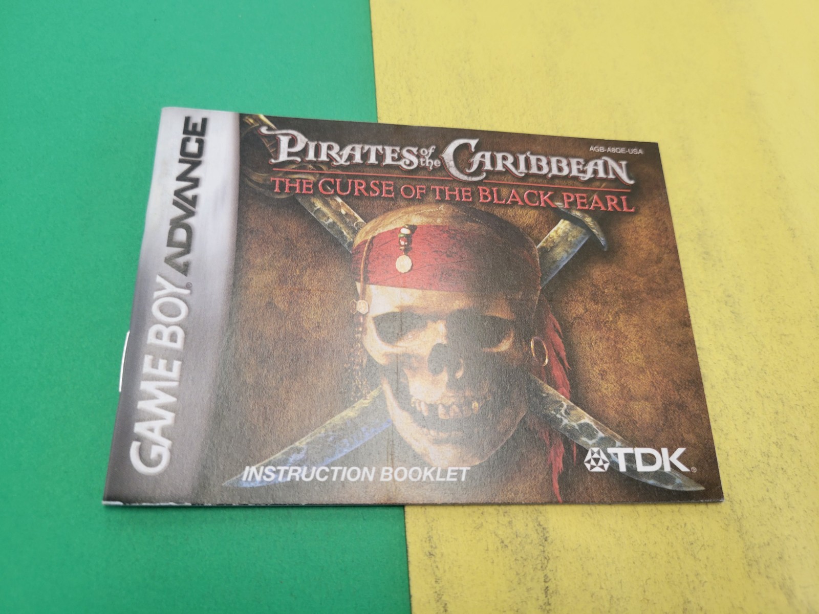 Game Boy Advance Manual / Instruction Booklet - Pirates Caribbean Curse Black