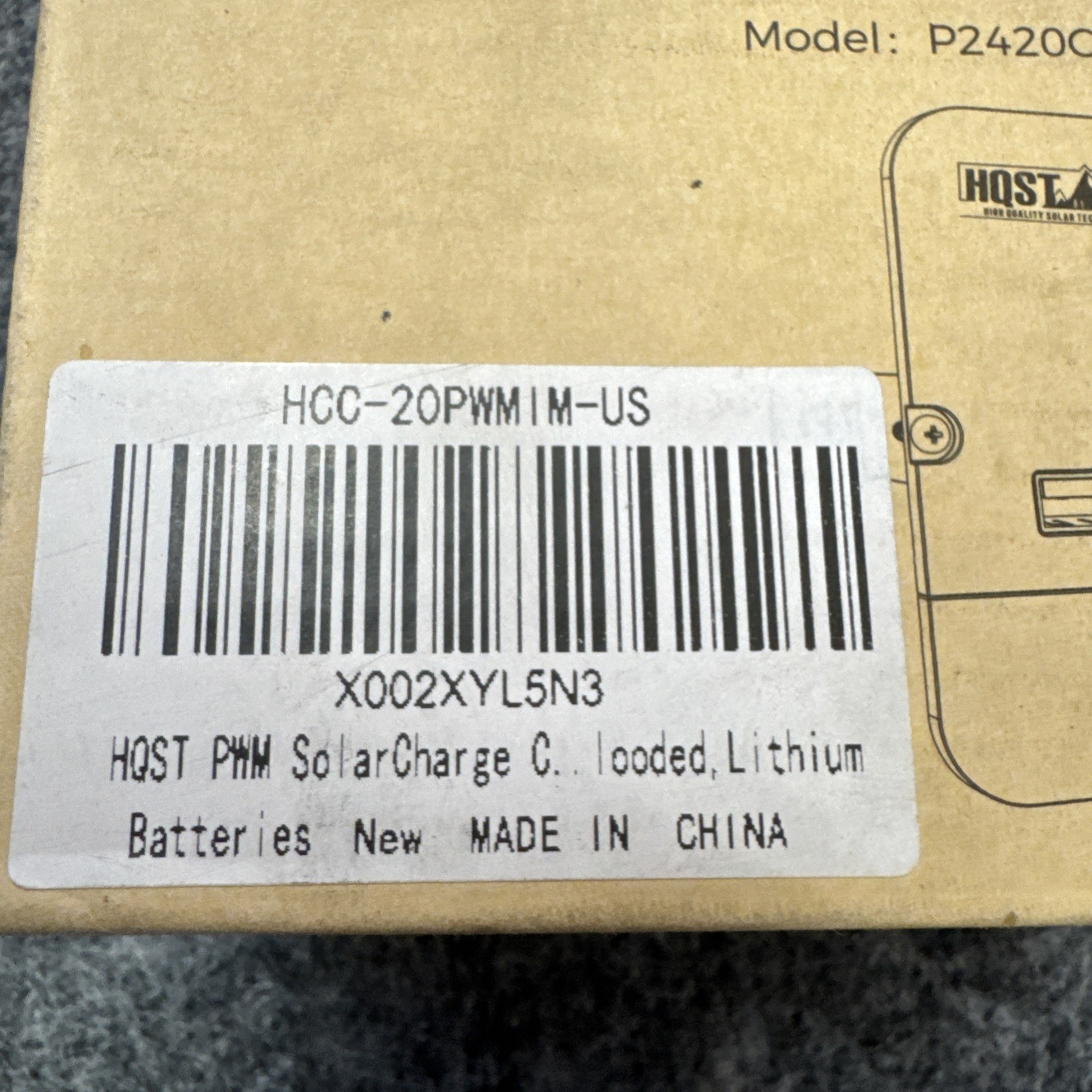 HQST 20A PWM Flush Mount Charge Controller w/ LCD Display