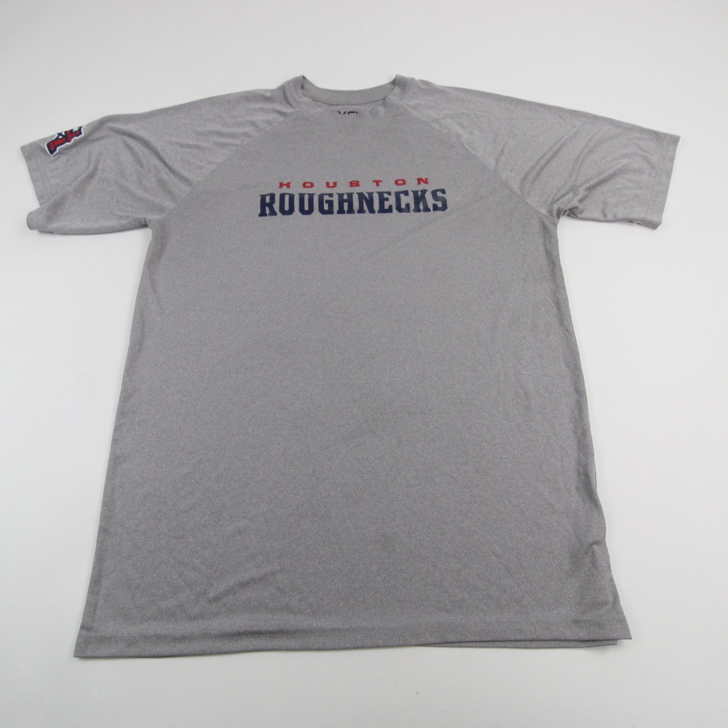 Houston Roughnecks XFL Shop Short Sleeve Shirt Men's Gray Used M