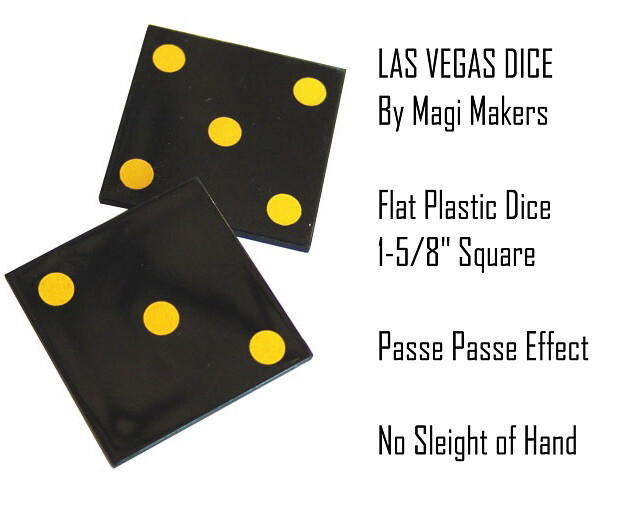 LAS VEGAS DICE By MAGIC MAKERS - PASSE PASSE EFFECT - NO SLEIGHT OF HAND
