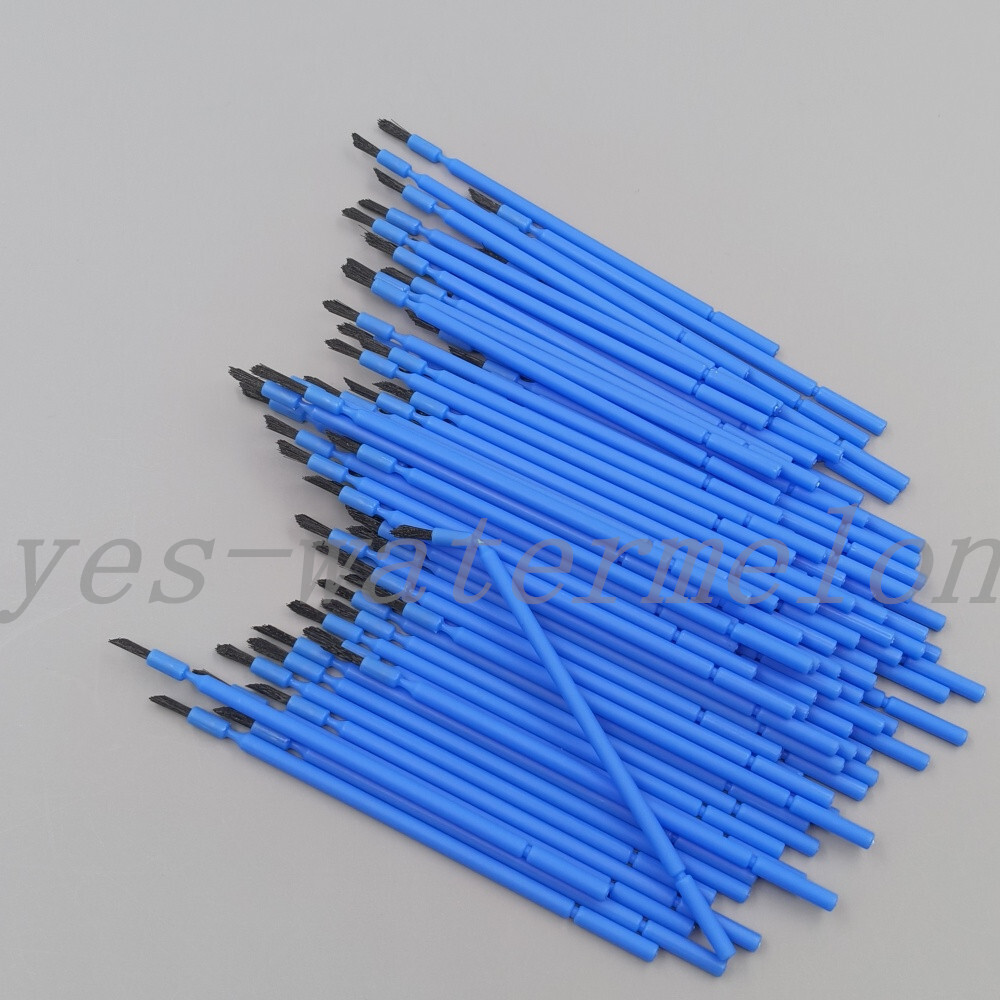 100/ Dental Disposable Bendable Tapered Applicator Brush Bristle Brushes Tips
