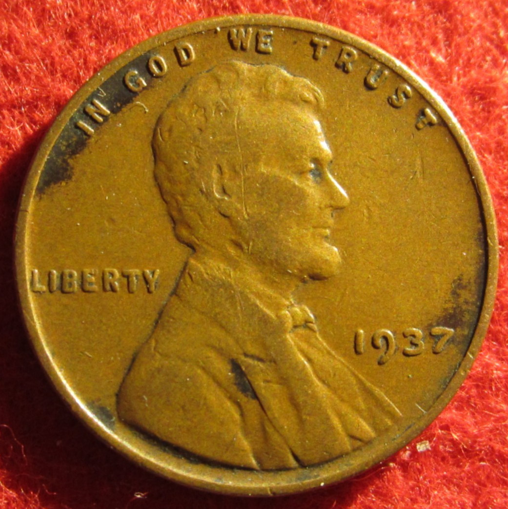 1937 (P) Lincoln Wheat Cent/Penny - F Fine to VF Very Fine - Actual Coin B2836