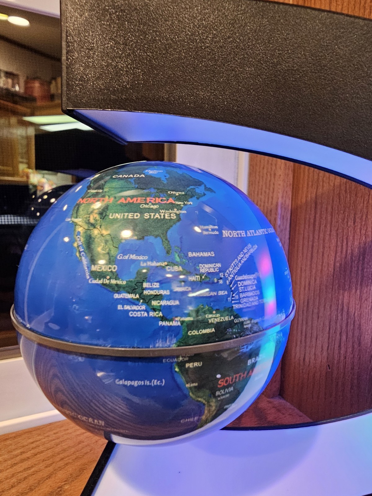 Magnetic Levitating Floating Globe with LED Lights, Cool Gadgets C Frame Globe
