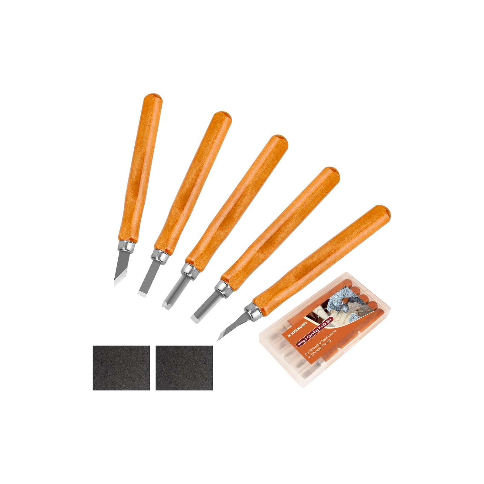 7Pc Wood Carving Knife Set Carbon Steel Wood Chisel Kit DIY Pumpkin Tools
