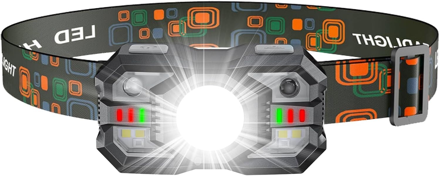 LED Lampara De Cabeza Recargable Luz De La Cabeza Linterna Para Pescar Camping
